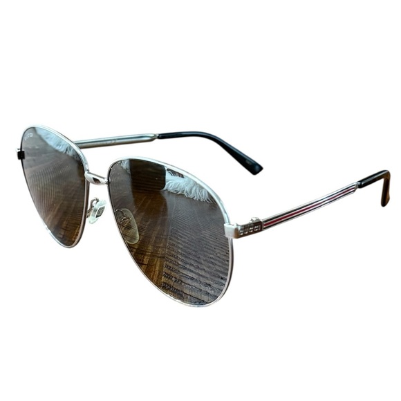 GUCCI GG138S Unisex Aviator Web Sunglasses - Picture 1 of 11